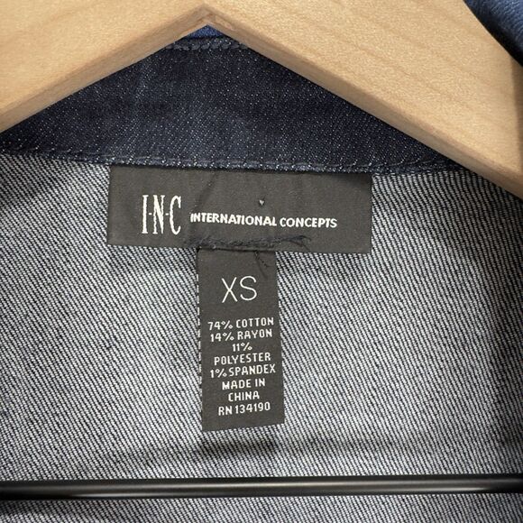 Denim Patchwork Moto Jacket Womens XS Blue Moto Festival‎ Y2K Western Cowgirl - Picture 9 of 16